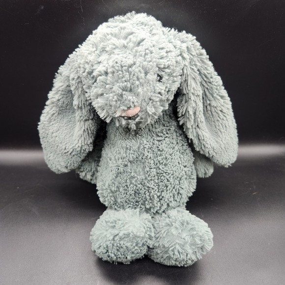 Jellycat Forest Green Bunny Rabbit Plush Toy Soft Floppy Ears Snuggable Comfort - Picture 2 of 11